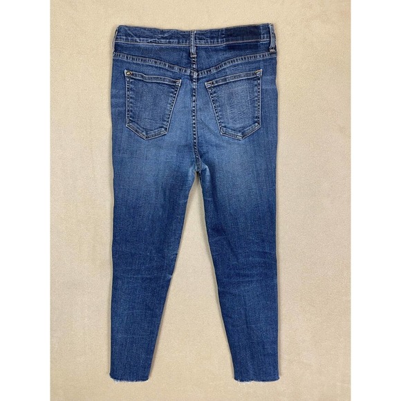 The Great The Dude Slim Jeans Womens 24 Cropped Raw Hem High Rise Button Fly - Picture 11 of 12